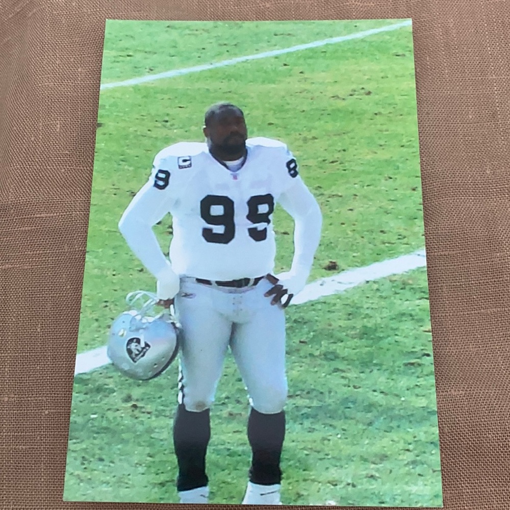 Photo Warren Sapp Raiders at Arrow Head Stadium